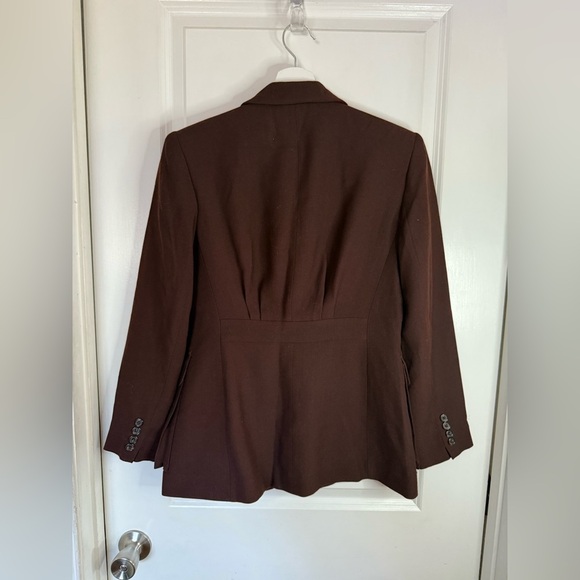 Lauren Ralph Lauren Women’s Petite Brown Wool Blazer Jacket - Size 6P - Picture 5 of 7